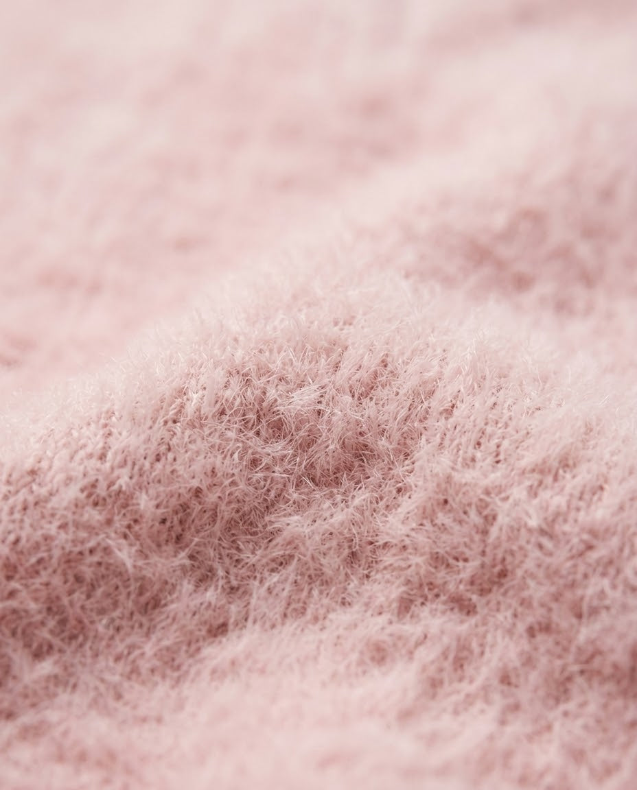 Women V Neck Mohair Pullover