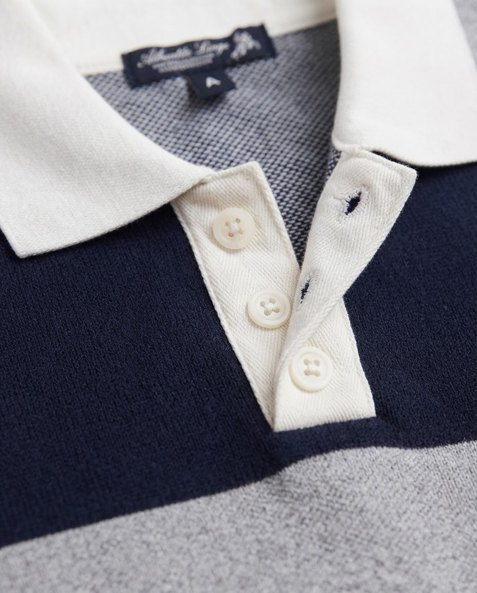 Boys Stripped Open Neck Pullover