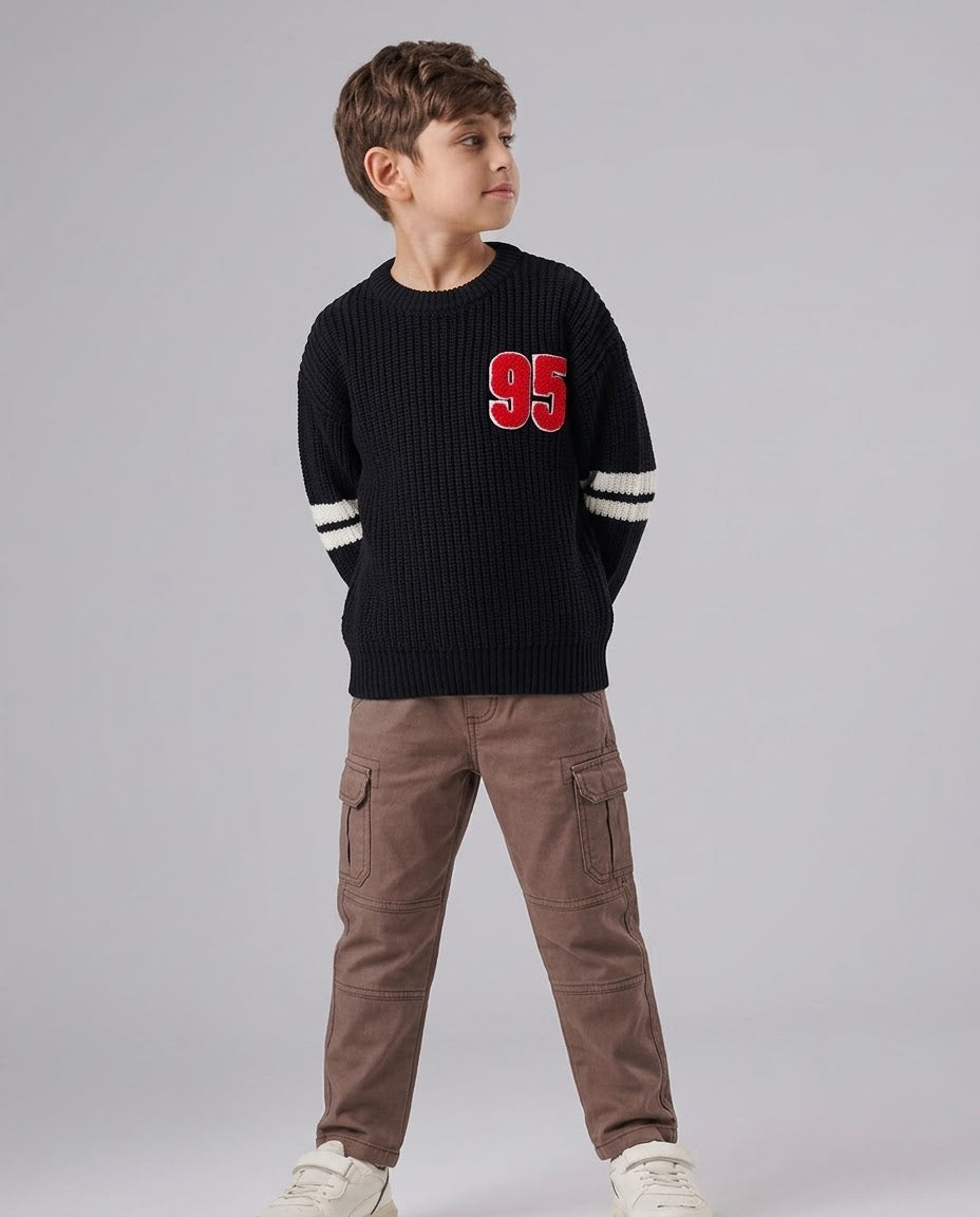 Boys Embrodried Pullover