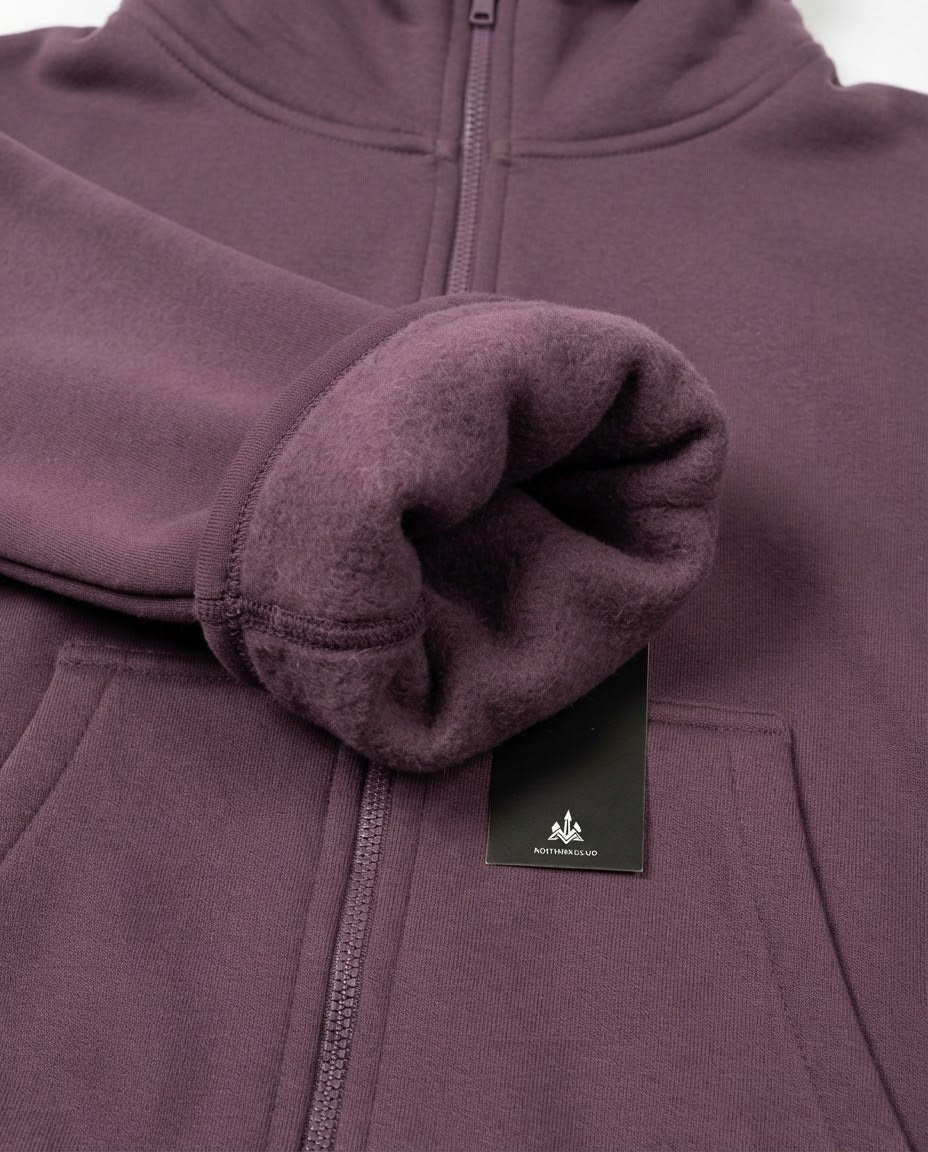 Girls Hodded Plain Sweatshirt W/Zipper