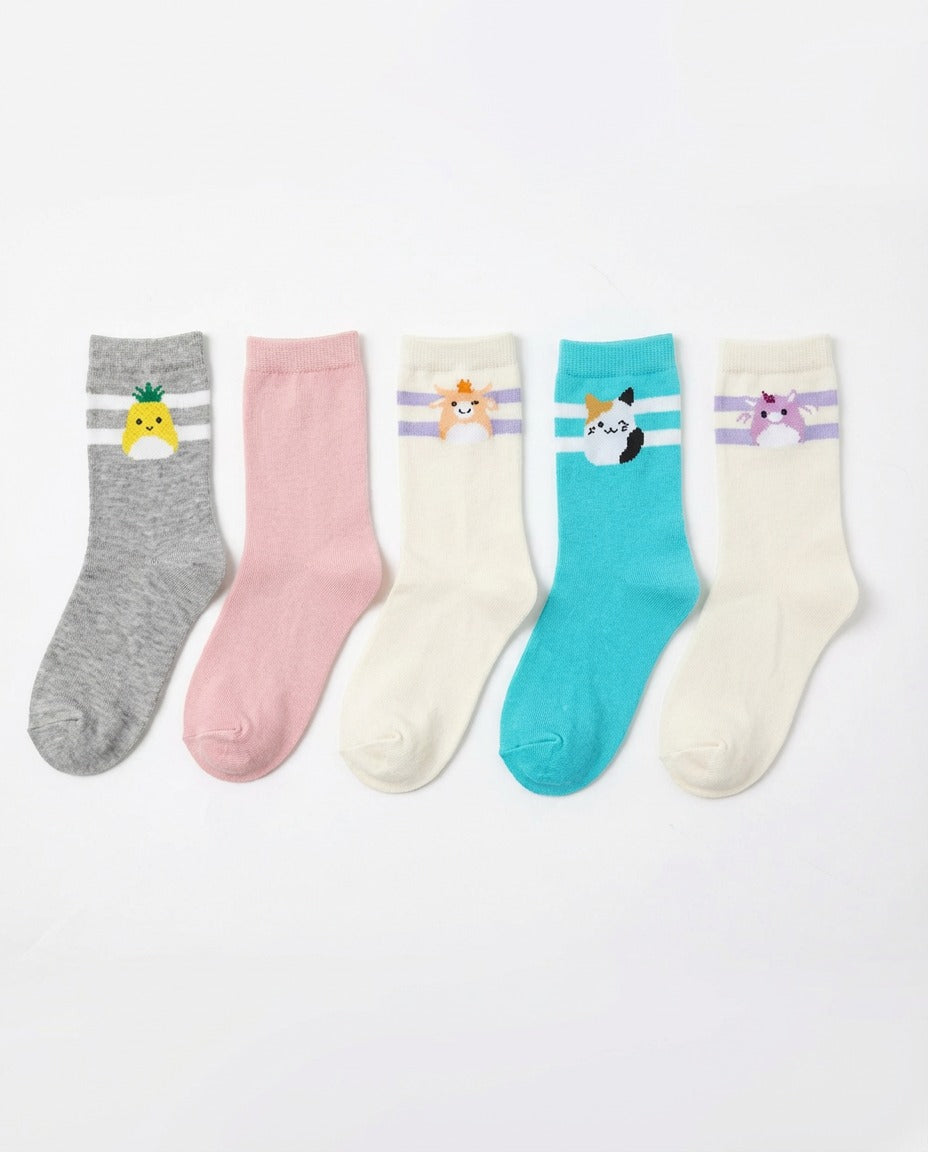 Girls Cotton Socks Stitch Print