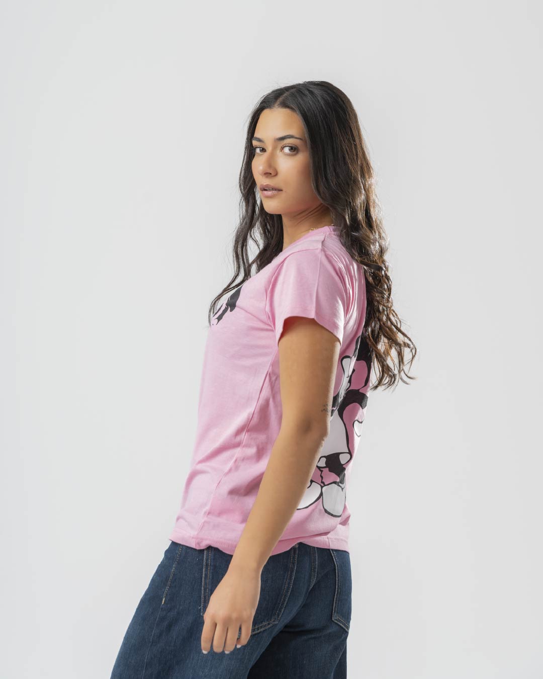 Double Printed Womens Short Sleeve T-shirt