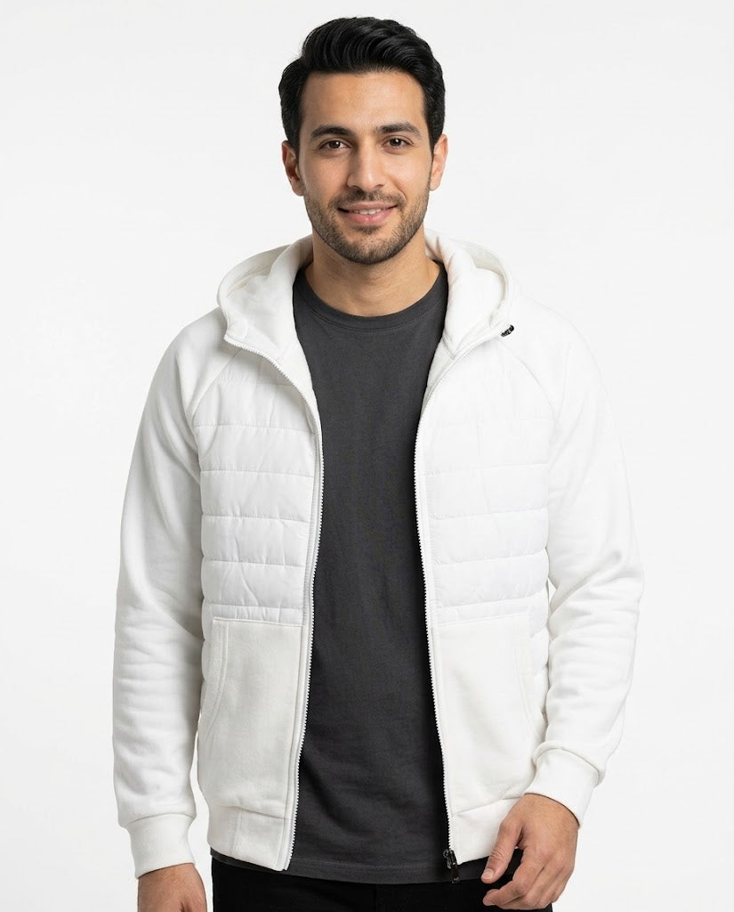 Men’s Puffer Panel Fleece Hoodie