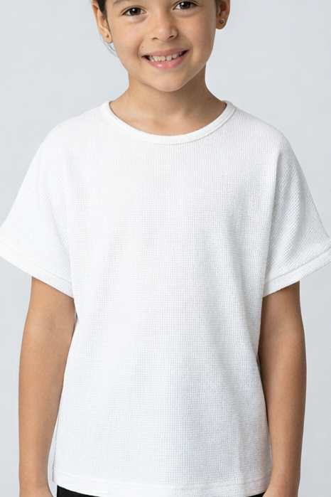 Girls Plain Half Sleeves T-Shirt