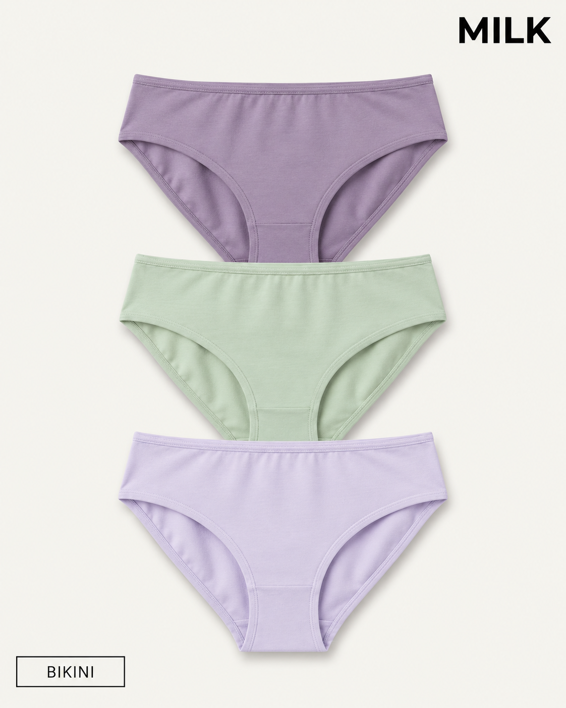 Women Underwear Basic Bikini 3Pcs