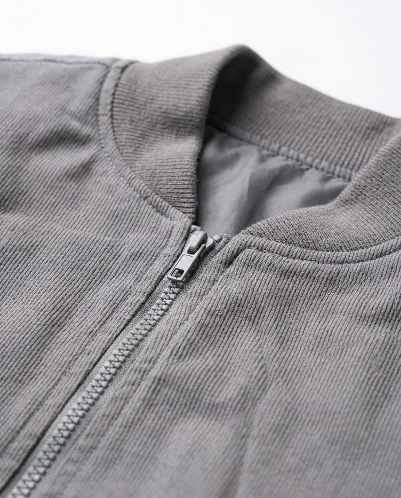 Men's Classic Suede Bomber Jacket