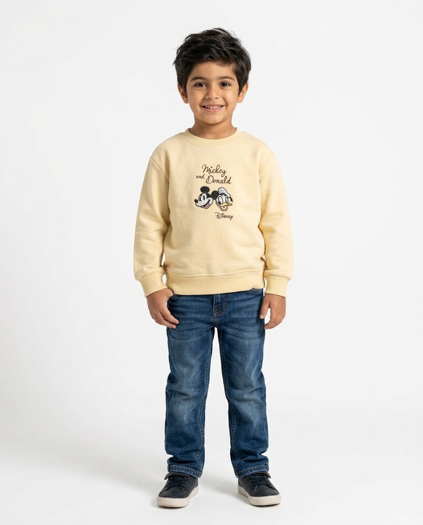 Boys Printed Sweatshirt W/Round Neck