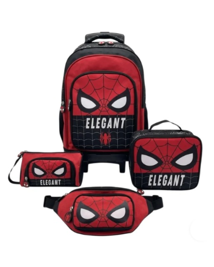 School Trolly Backpack set 4pc