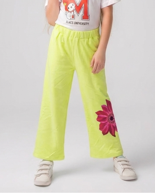 Girls Printed Samar Melton Pant