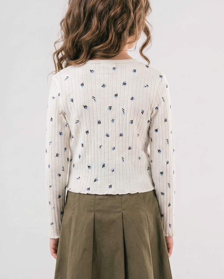 Girls Printed Cardigan