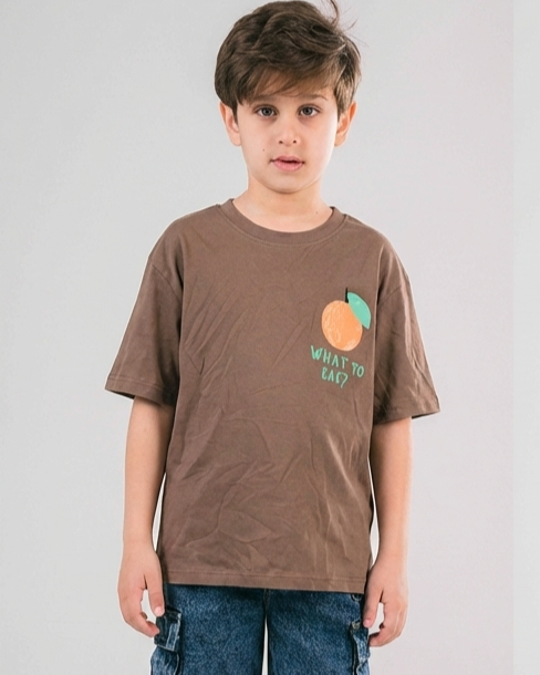 Boys Printed What To Eat T-Shirt