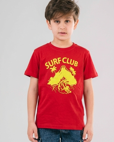 Boys Printed Surf Club Half Sleeves T-Shirt