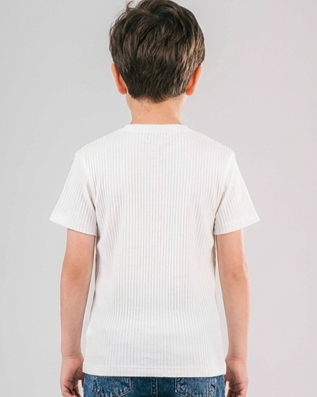 Boys Jaqured Half Sleeves T-shirt