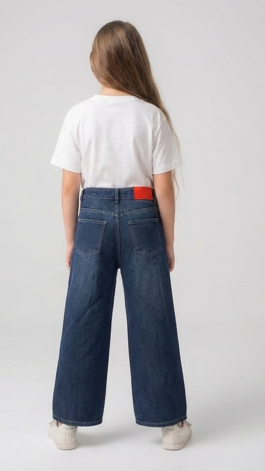 GIRLS WIDE LEG JEANS PANT