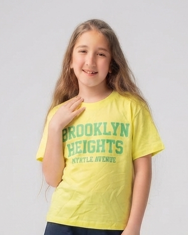 تي شيرت بناتي مطبوع Brooklyn