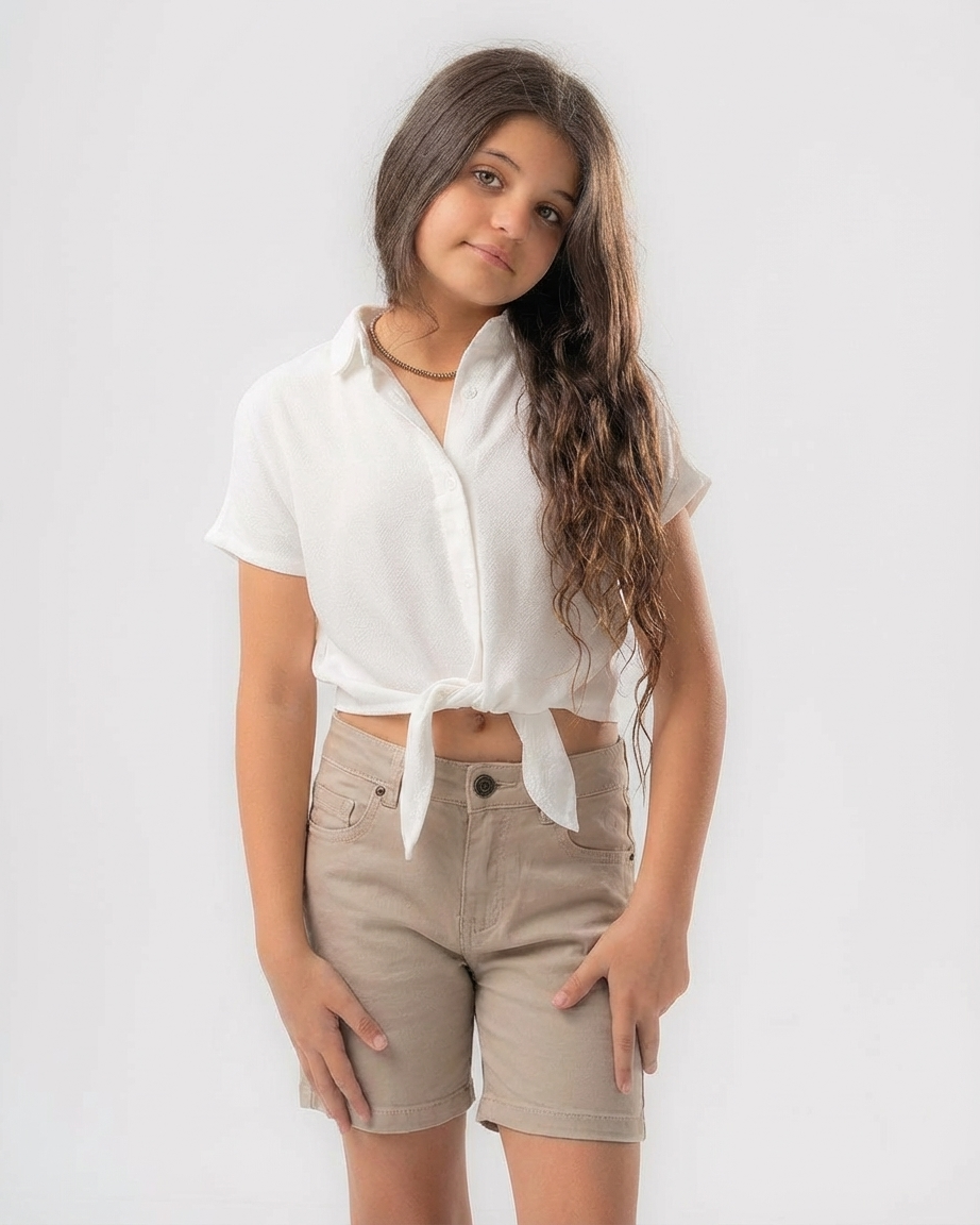 Girls Gabardine Short