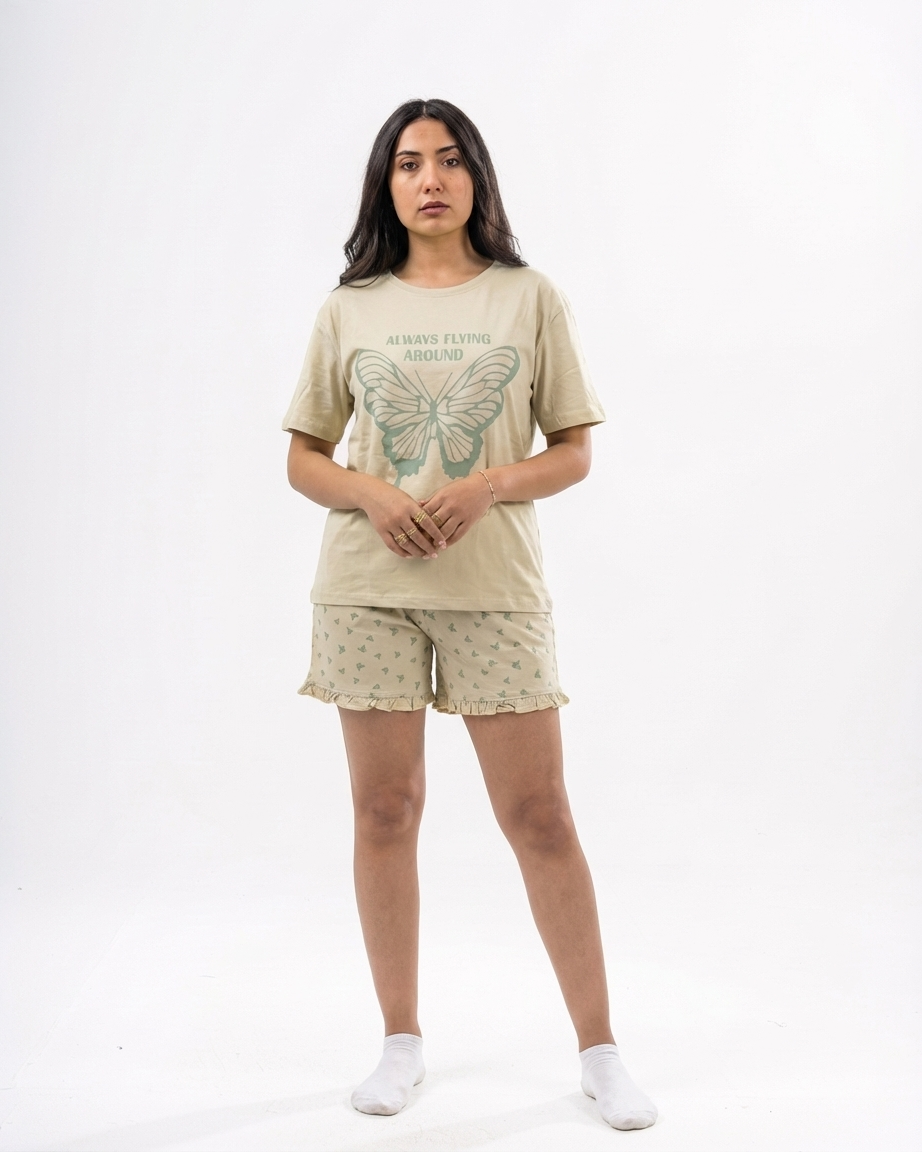 Women Printed Half Sleeves Pyjama