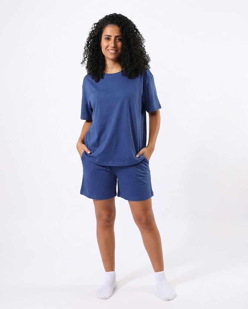 Womens Short Sleeve PJ set with Shorts