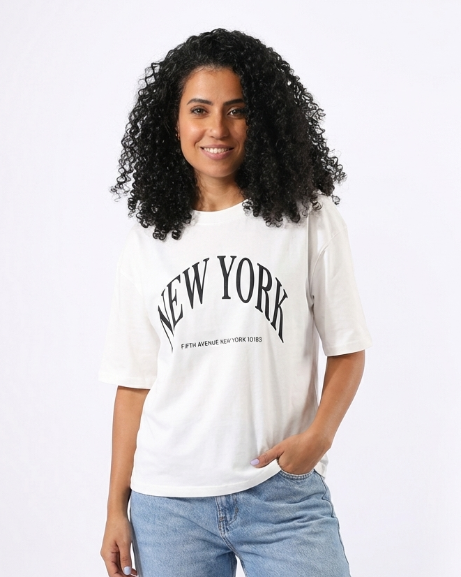 Women Stripped Half Sleeves T-shirt
