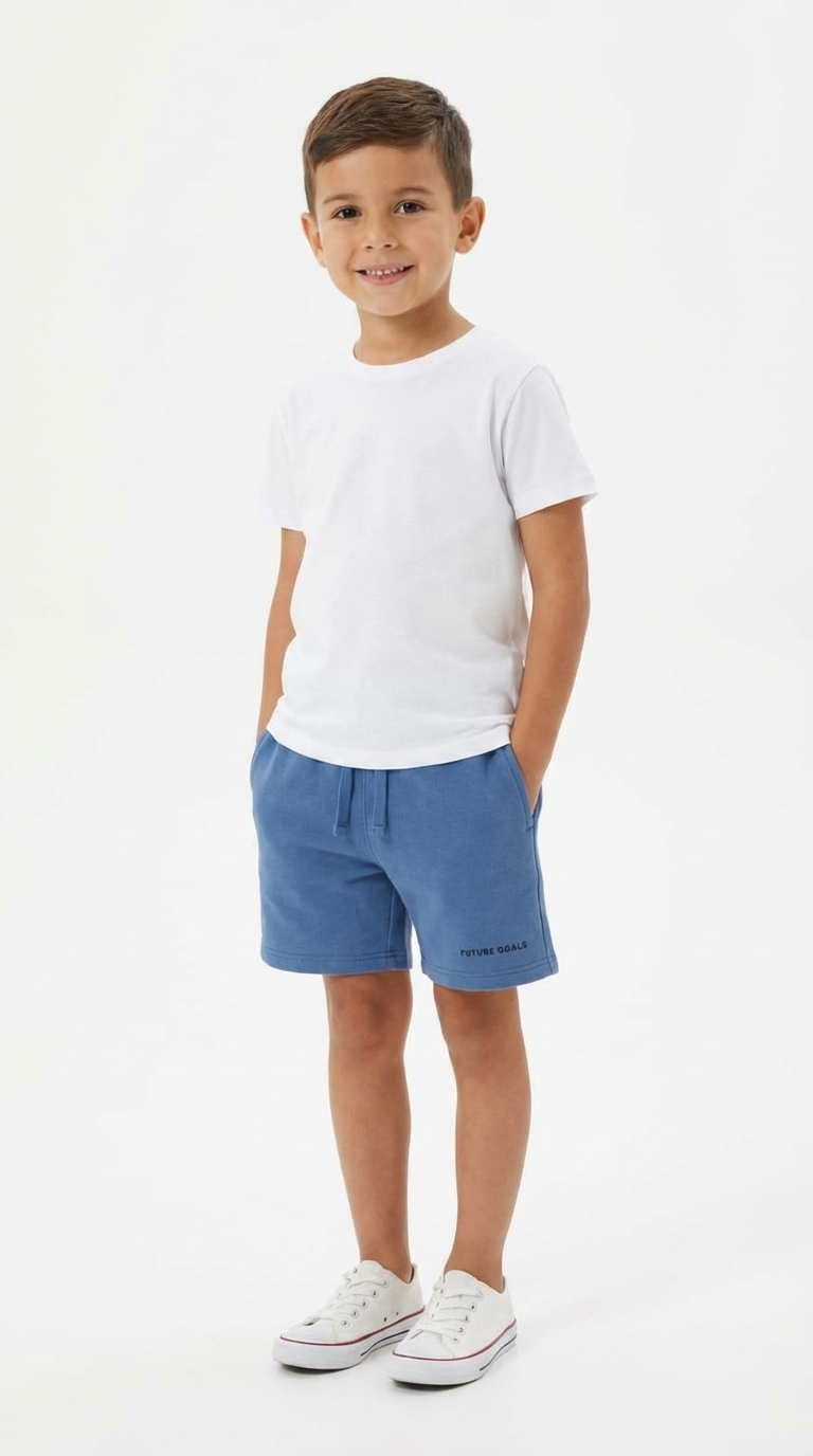 Boys Plain Summer Melton Short