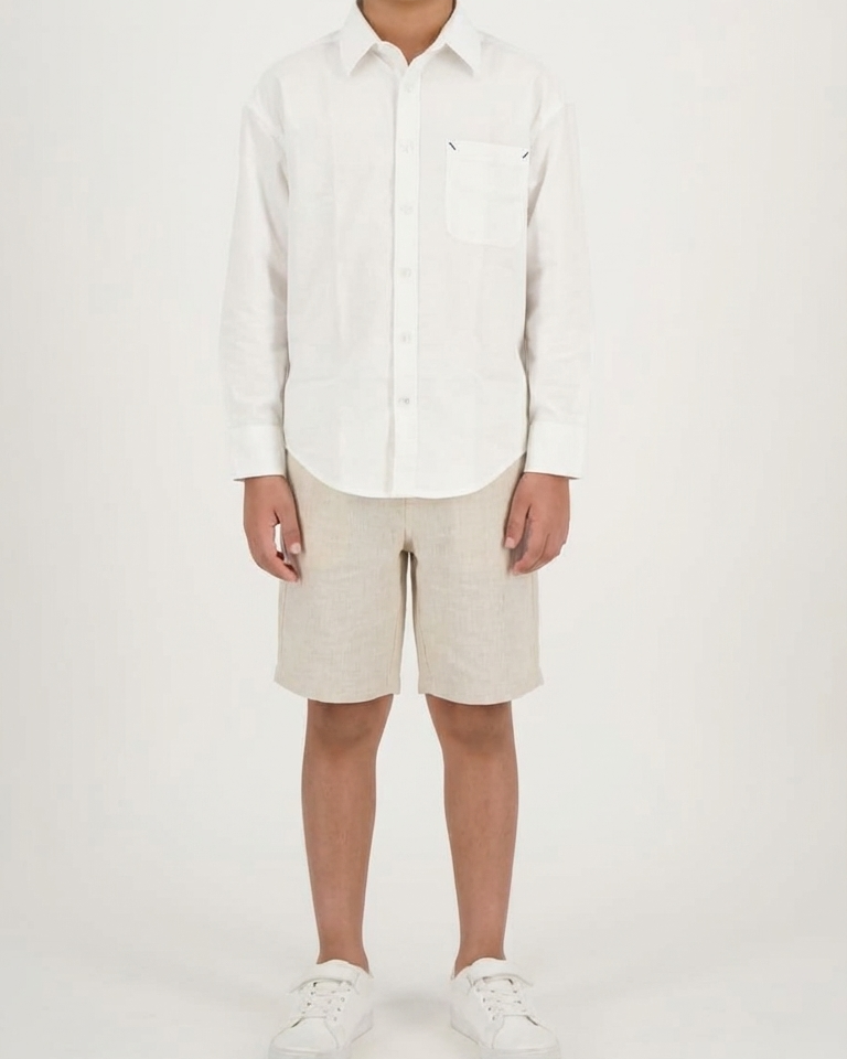 Boys Plain Casual Long Sleeves Shirt