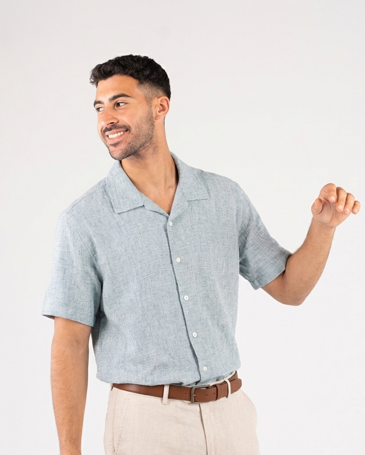 Men Smart Fit Half-Sleeve Tennis Casual Shirt