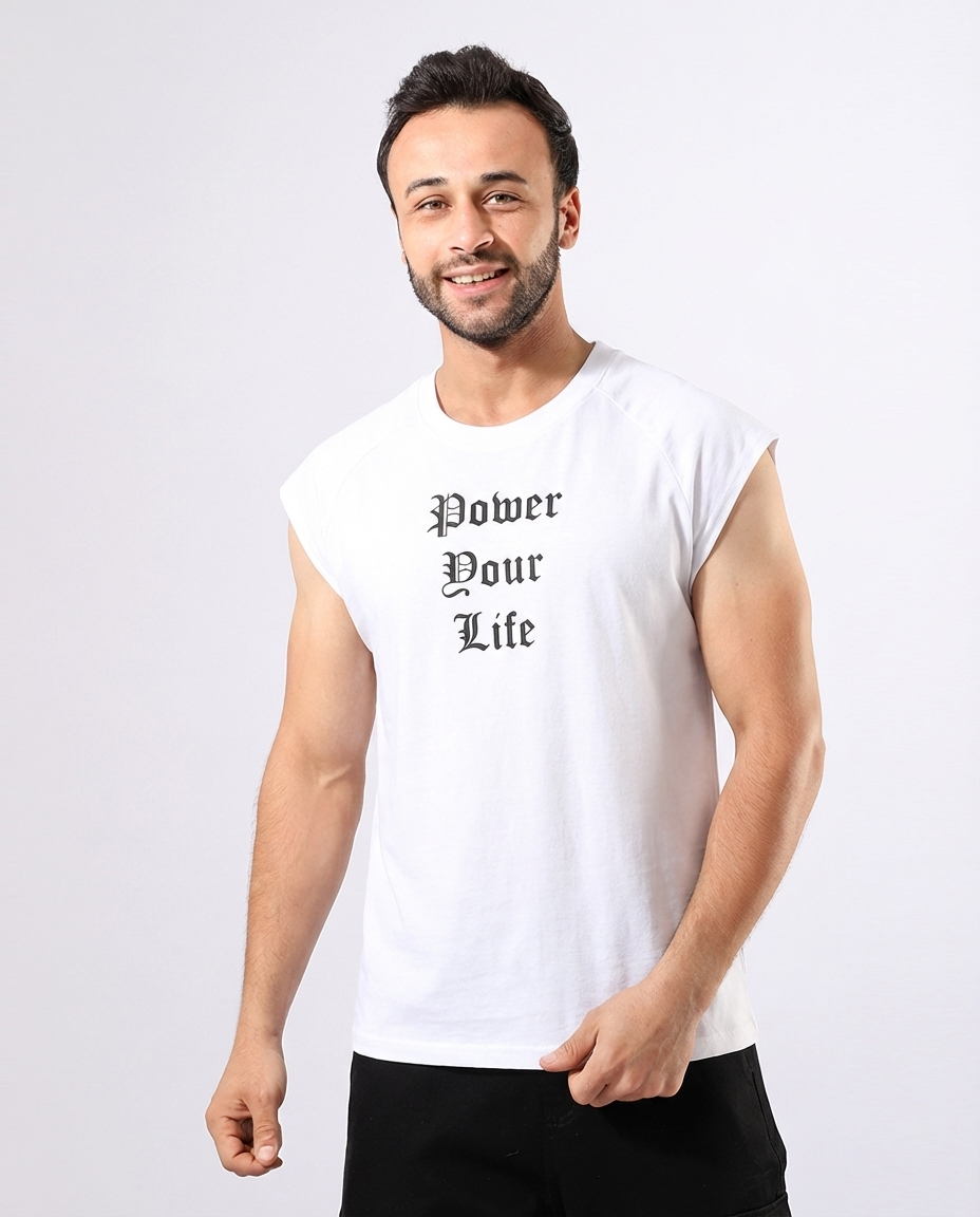 MEN PRINTED LIFE CUT T-SHIRT