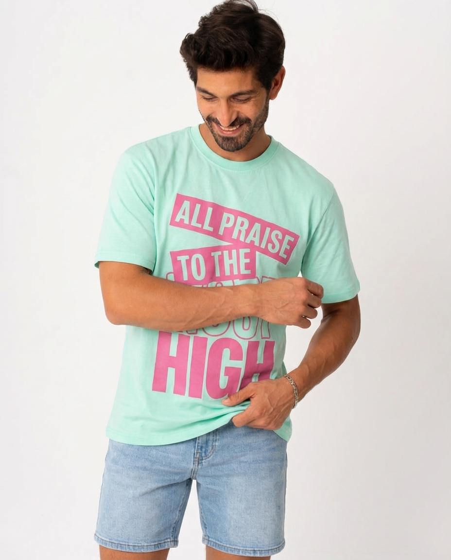 MEN PRINTED HALF SLEEVES T-SHIRT