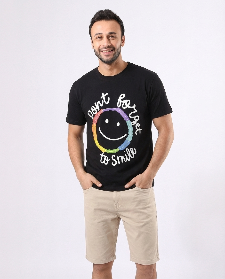 MEN PRINTED HALF SLEEVES T-SHIRT