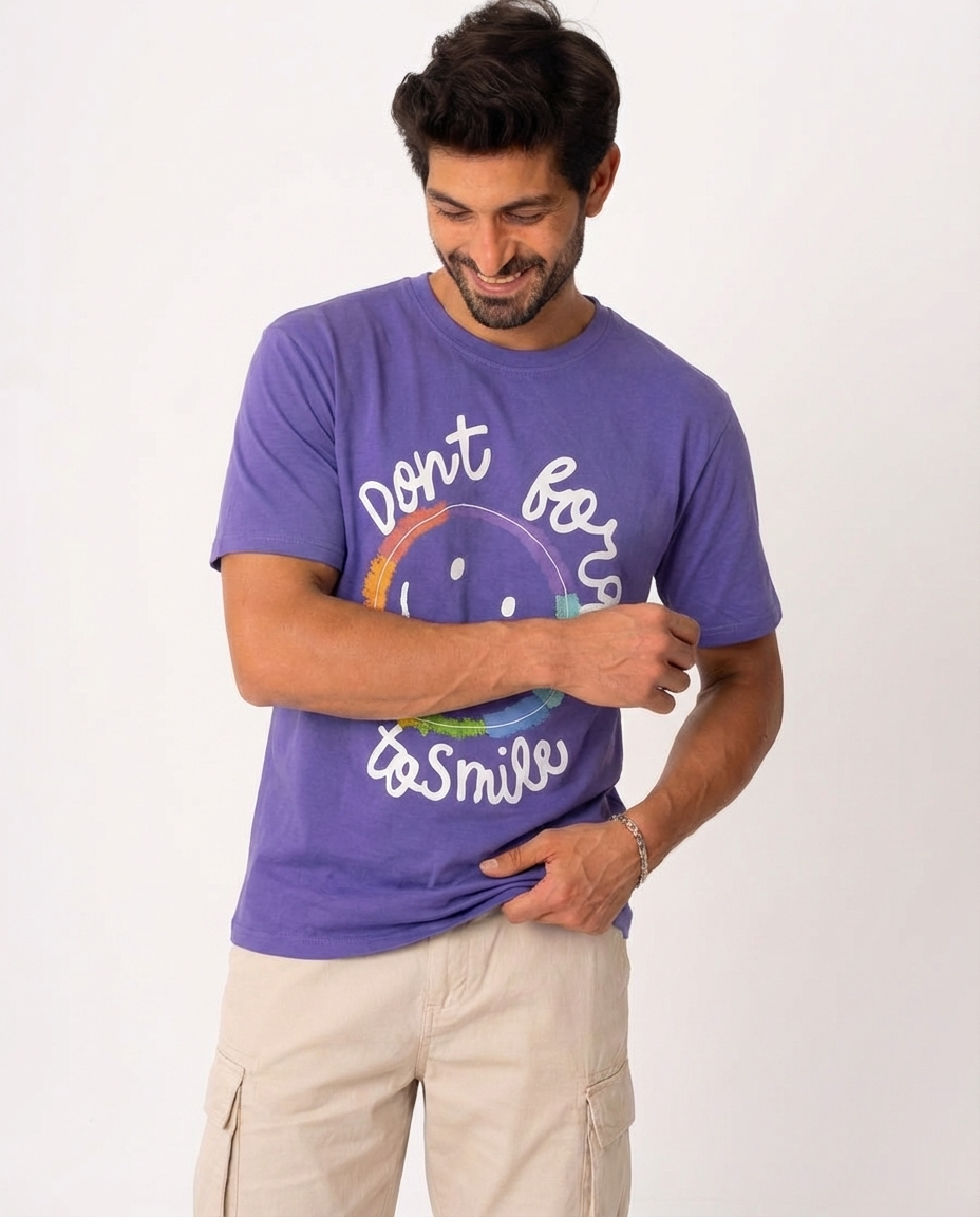 MEN PRINTED HALF SLEEVES T-SHIRT