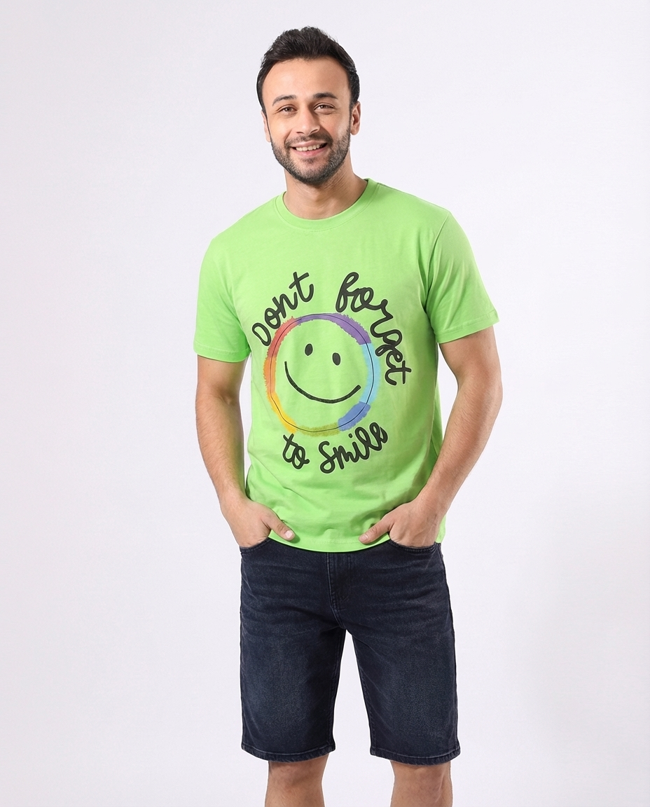 MEN PRINTED HALF SLEEVES T-SHIRT
