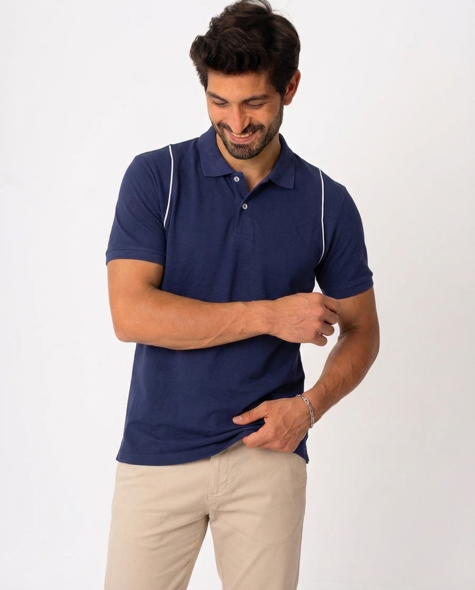 MEN PLAIN HALF SLEEVES POLO T-SHIRT