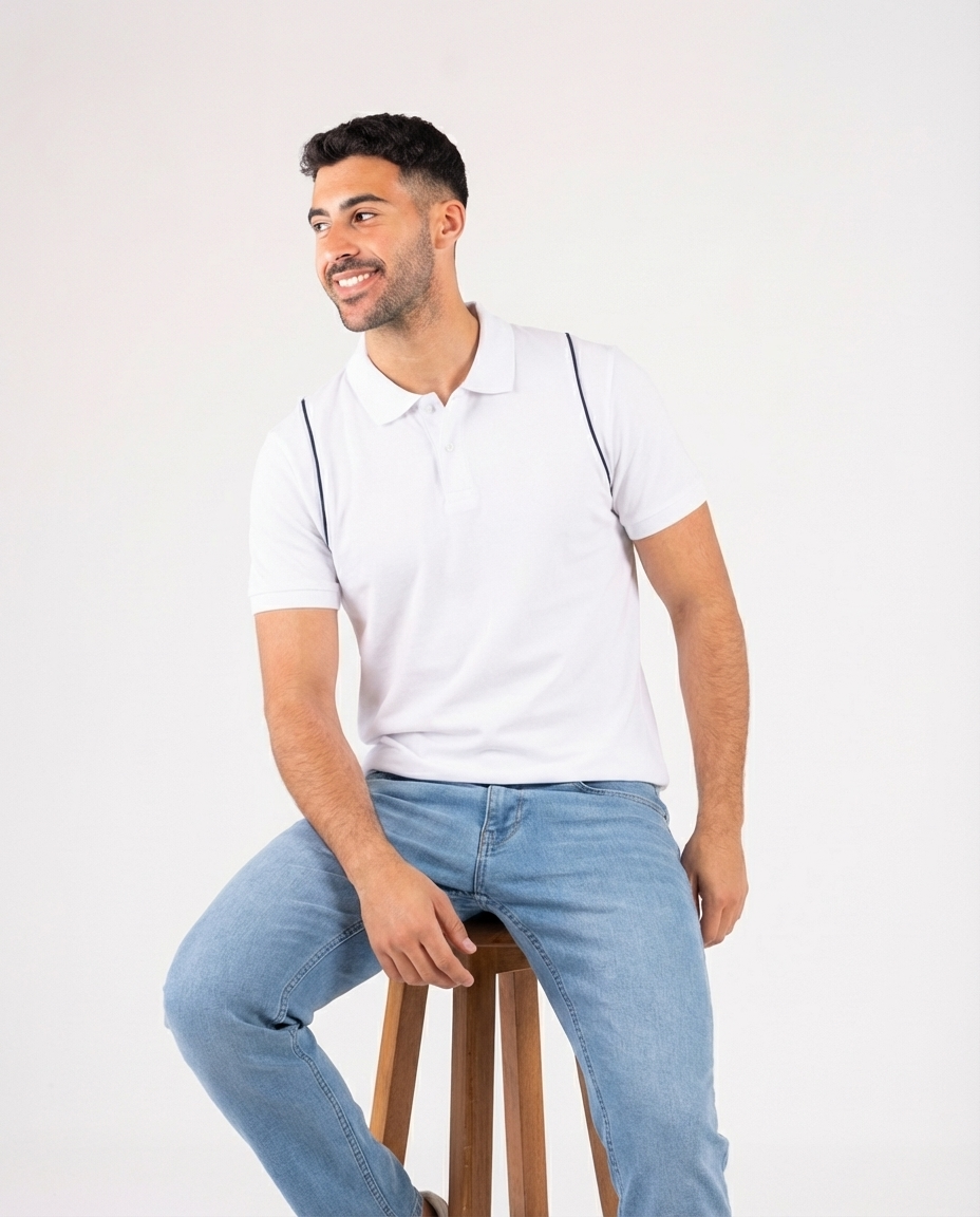 MEN PLAIN HALF SLEEVES POLO T-SHIRT