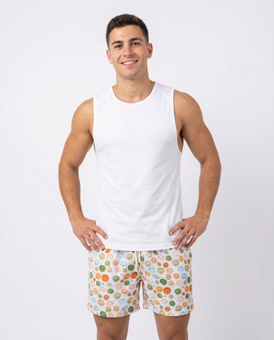 Men’s printed waterproof swim shorts