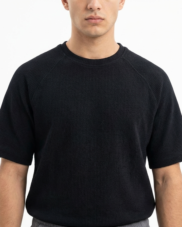 Men Jaqured Half Sleeves T-shirt