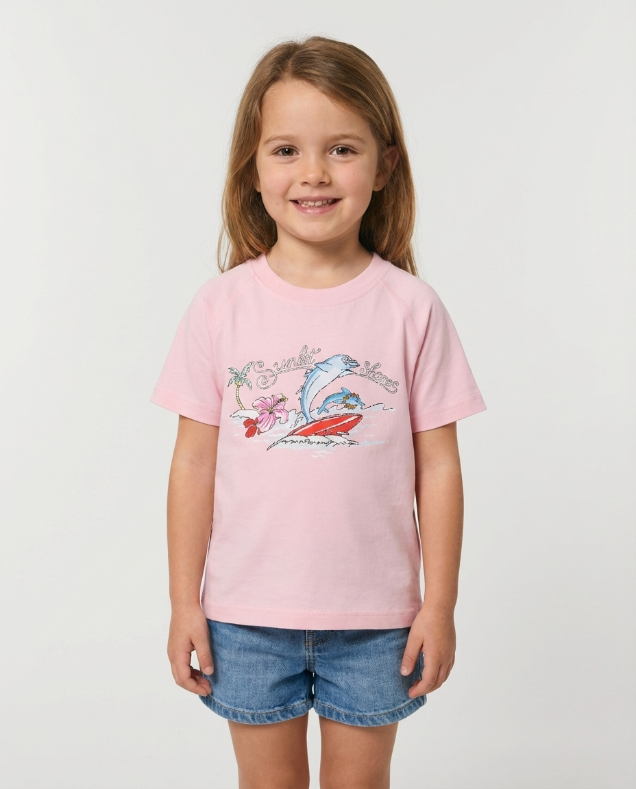 Girls Printed Half Sleeves T-shirt