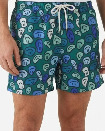 Men’s printed waterproof swim shorts