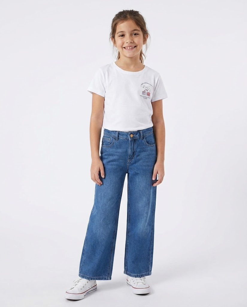 Girls Jeans Wide Leg Pant