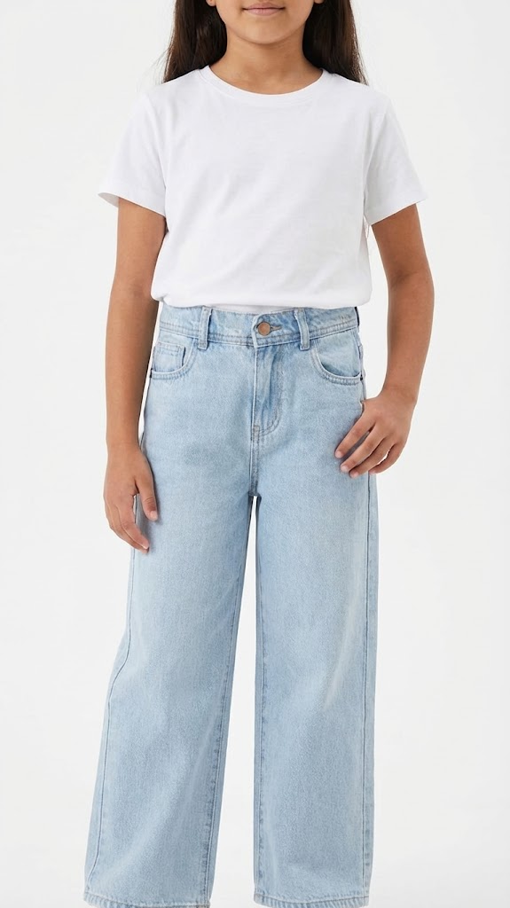 Girls Jeans Wide Leg Pant