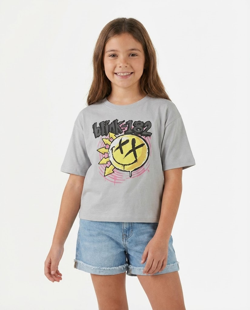 Girls Printed Half Sleeves T-shirt