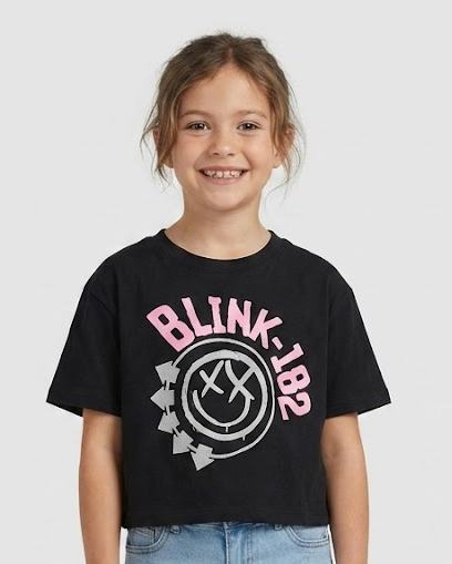 Girls Printed Blink Half Sleeves T-shirt