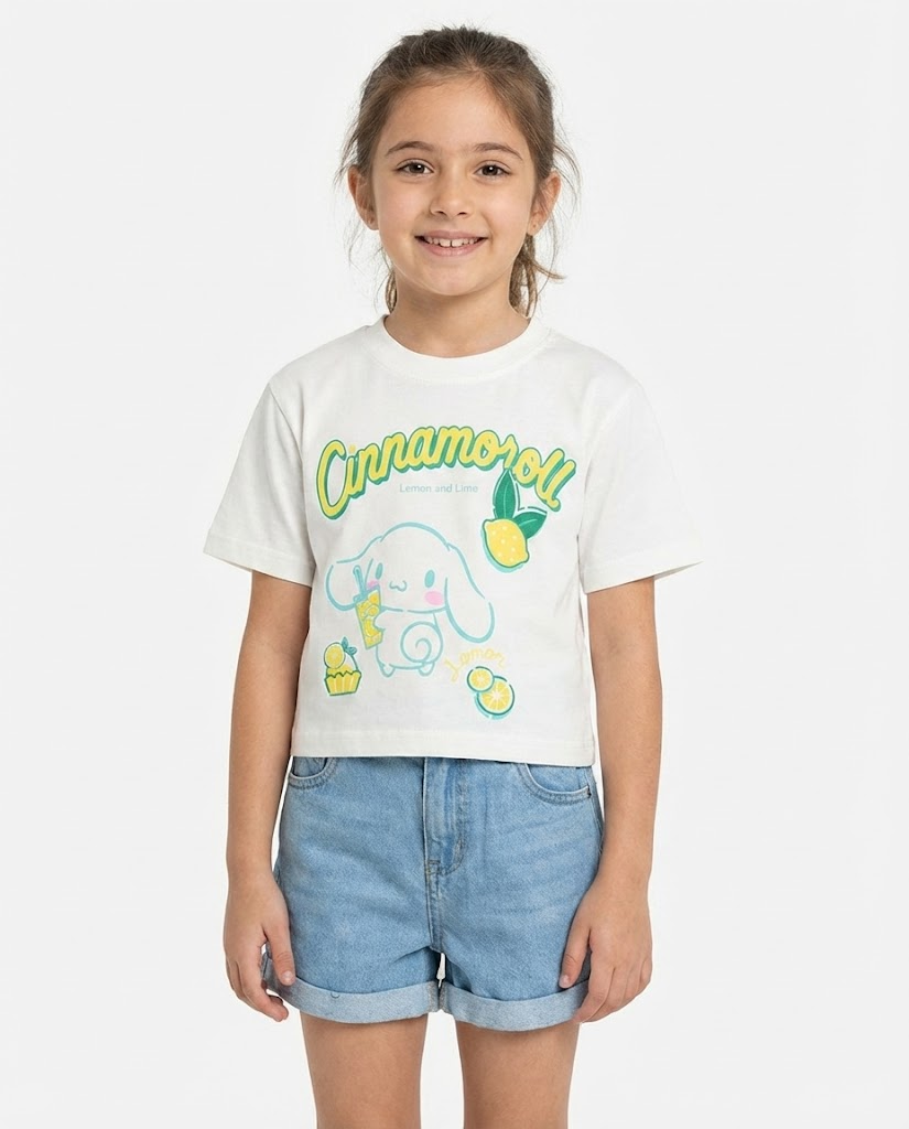 Girls Printed Half Sleeves T-shirt