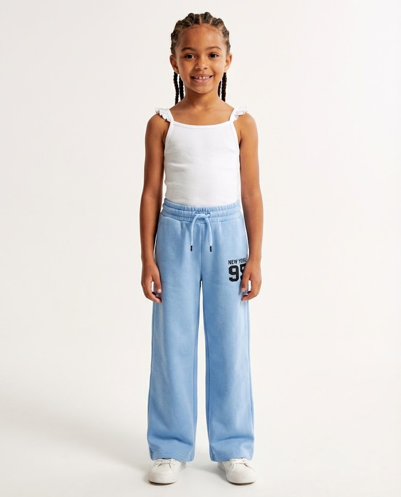 Girls Printed 95 Wide Leg Pant