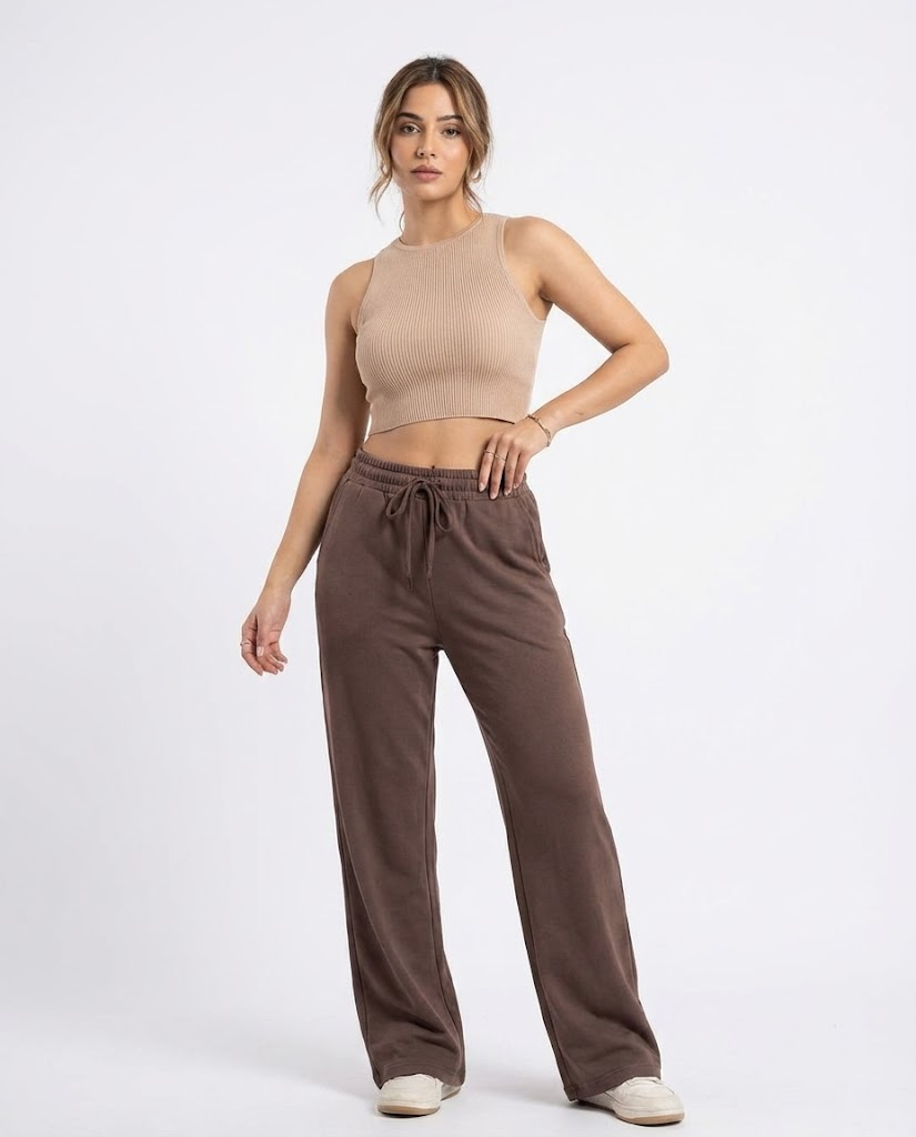 Brown Summer Melton Pants