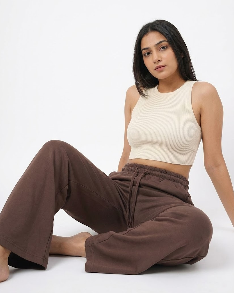 Brown Summer Melton Pants