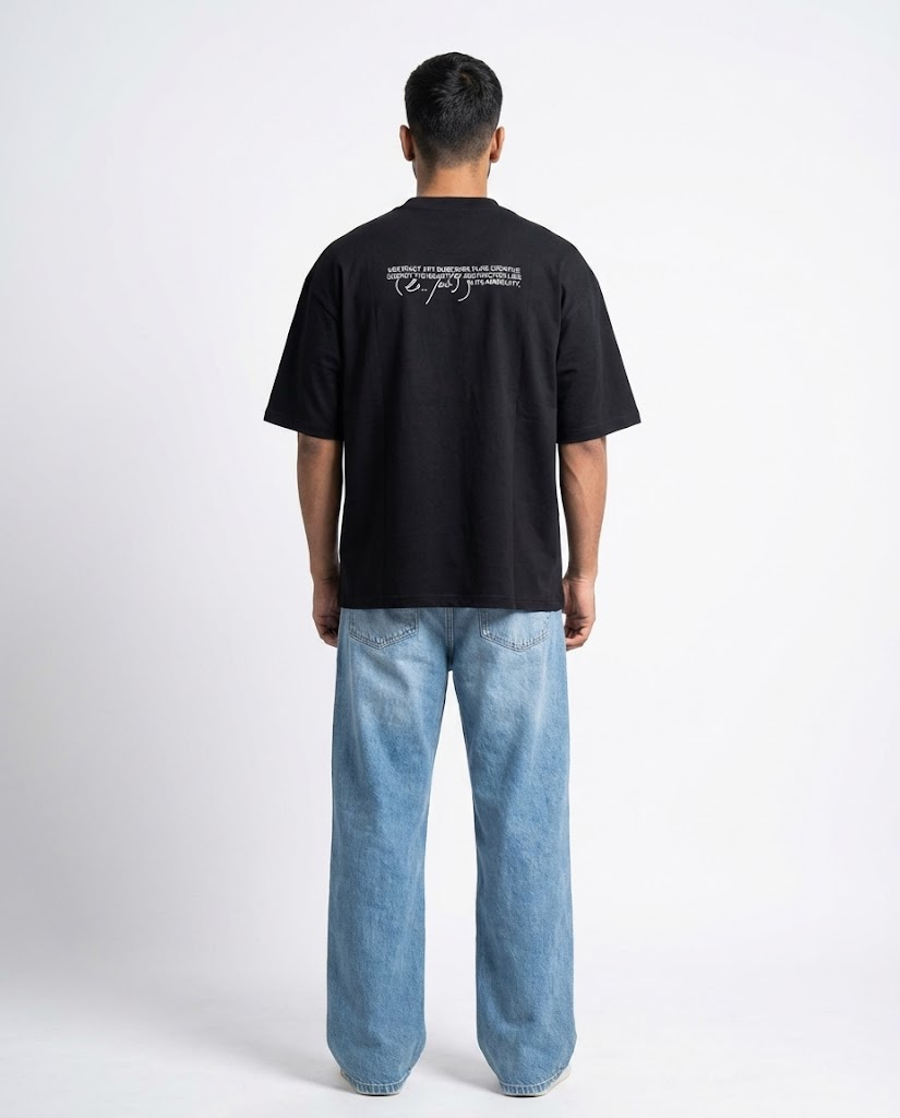 Men Printed Half Sleeves Over Size T-shirt