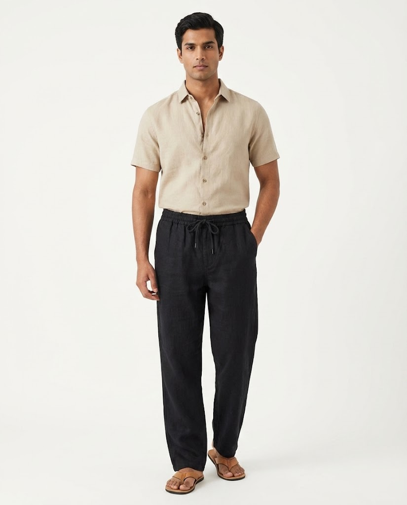 Men Linen Casual Pant