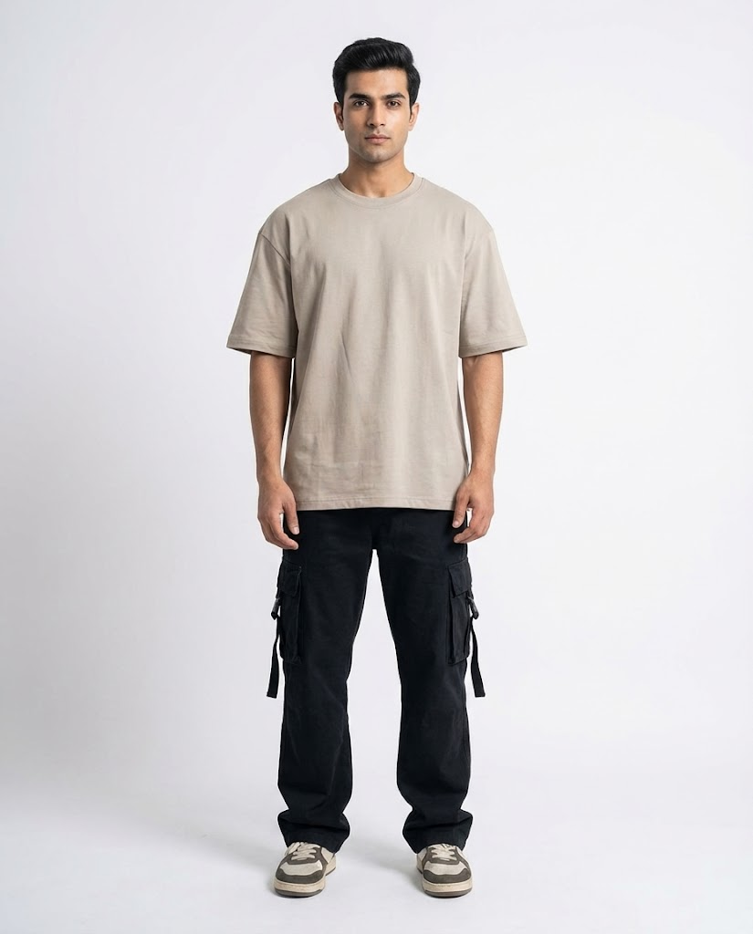 Men Plain Basic Half Sleeves T-shirt