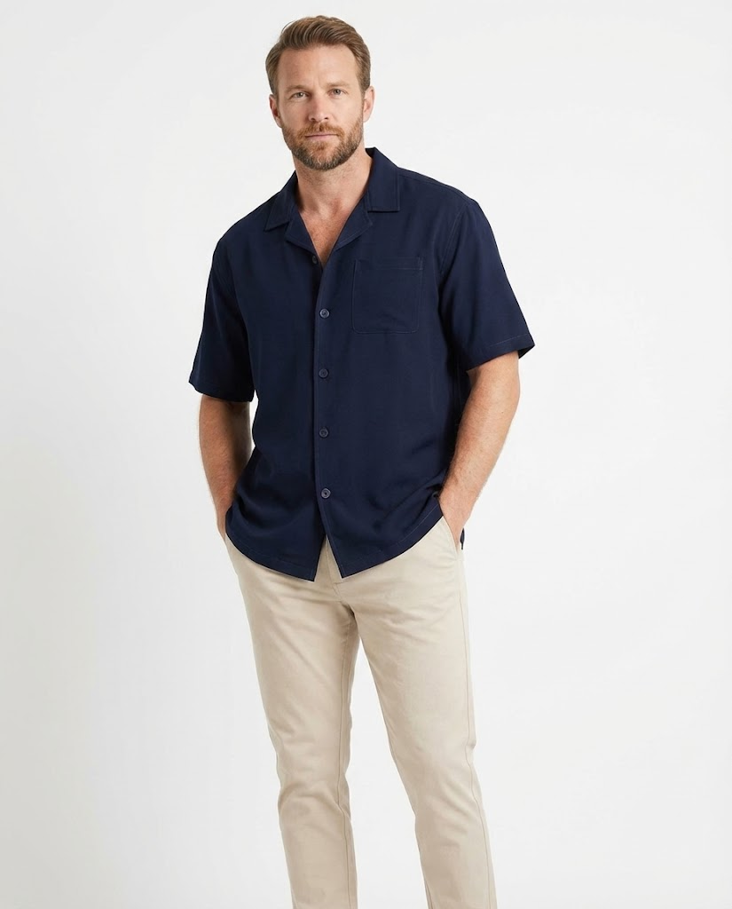 Men Casual Half Sleeves Shirt