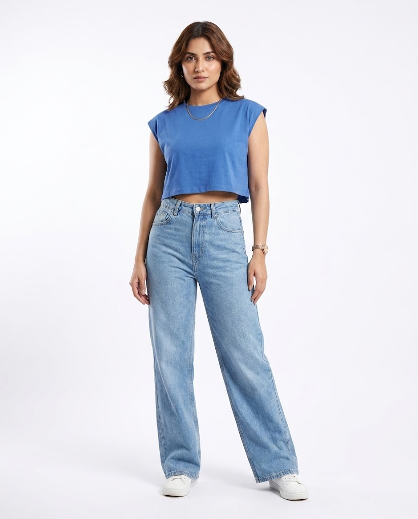 Women Plain Cap Sleeve T-Shirt